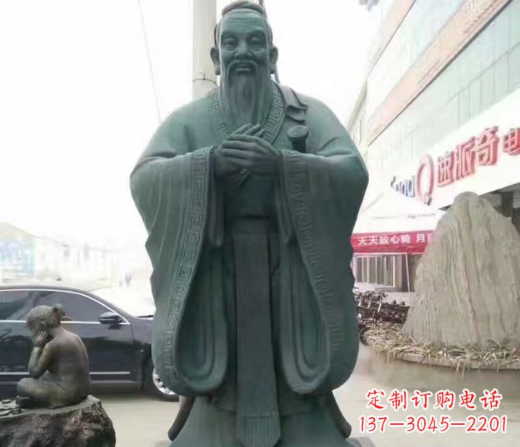 甘肃校园人物孔子行教像