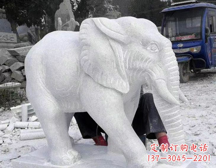 甘肃写实大象石雕