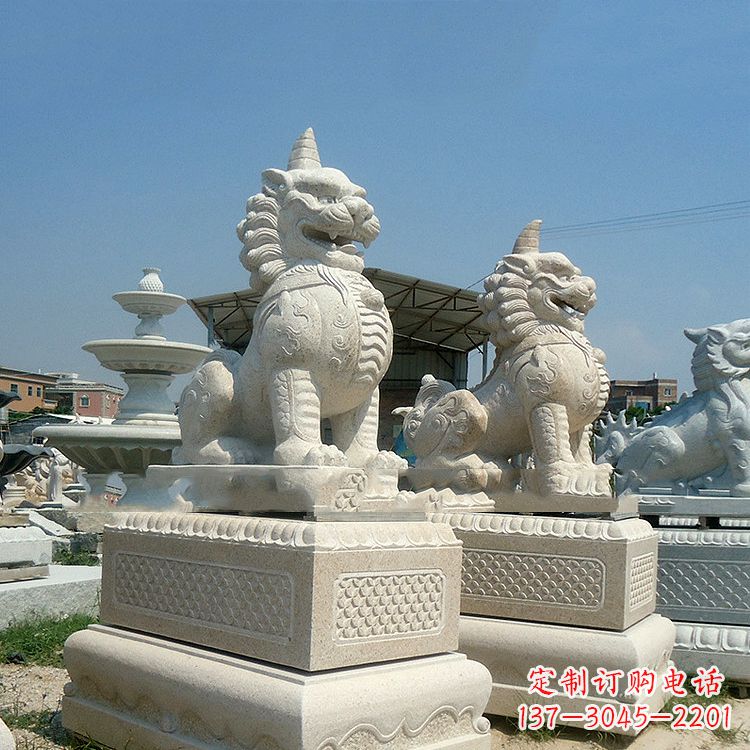 甘肃獬豸 石雕 独角兽-法院大门神兽雕塑