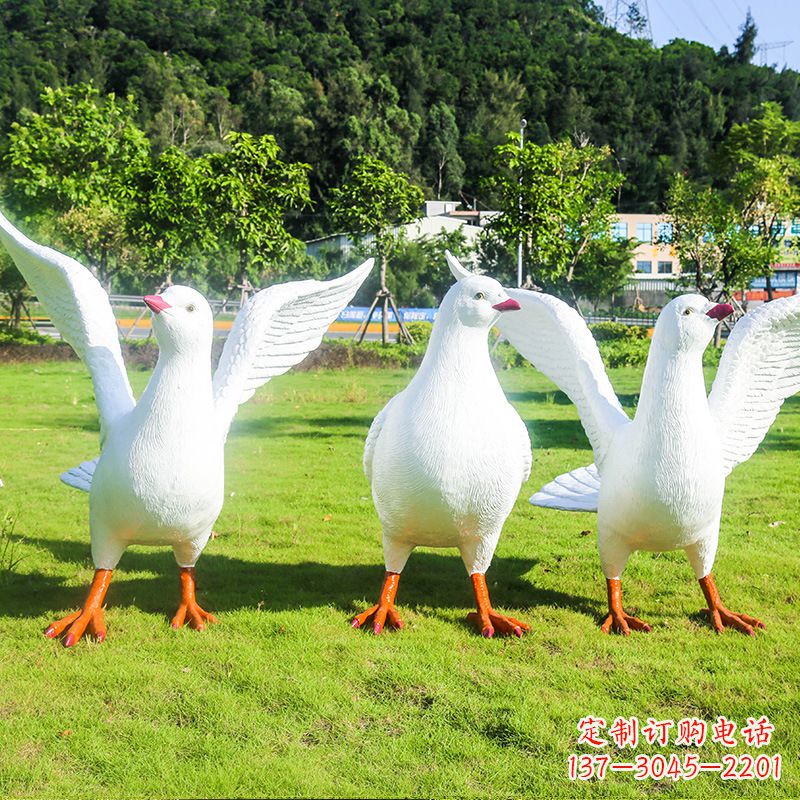甘肃信阳师院和平鸽雕塑