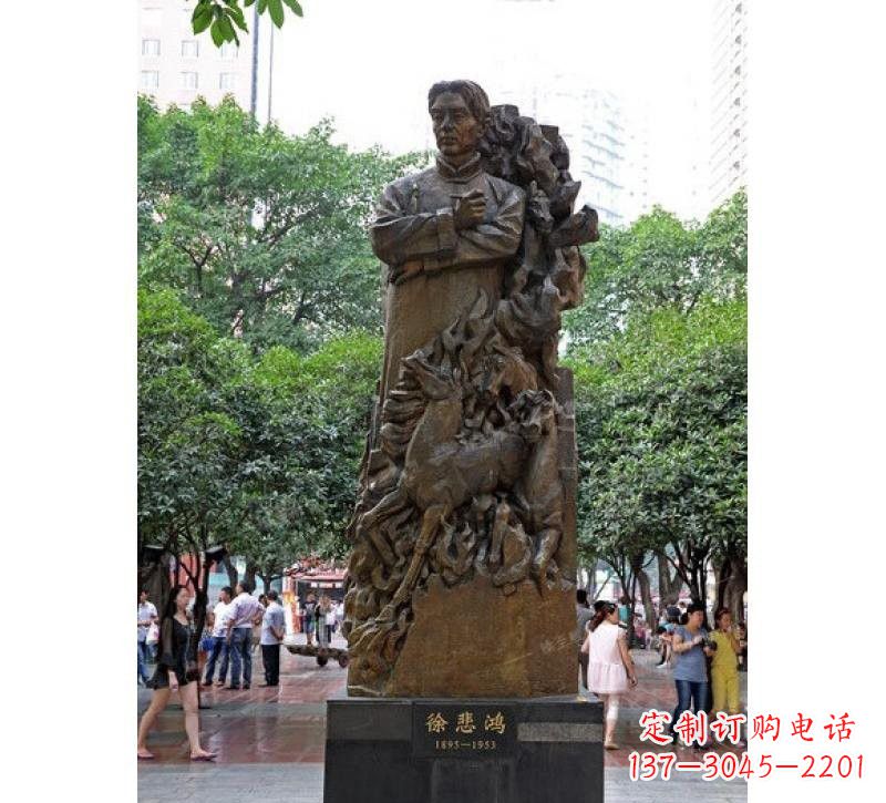甘肃徐悲鸿铜雕