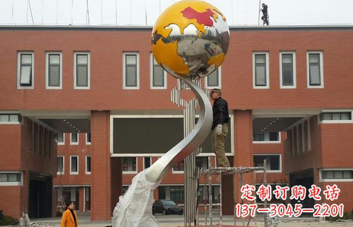 甘肃学校不锈钢地球雕塑