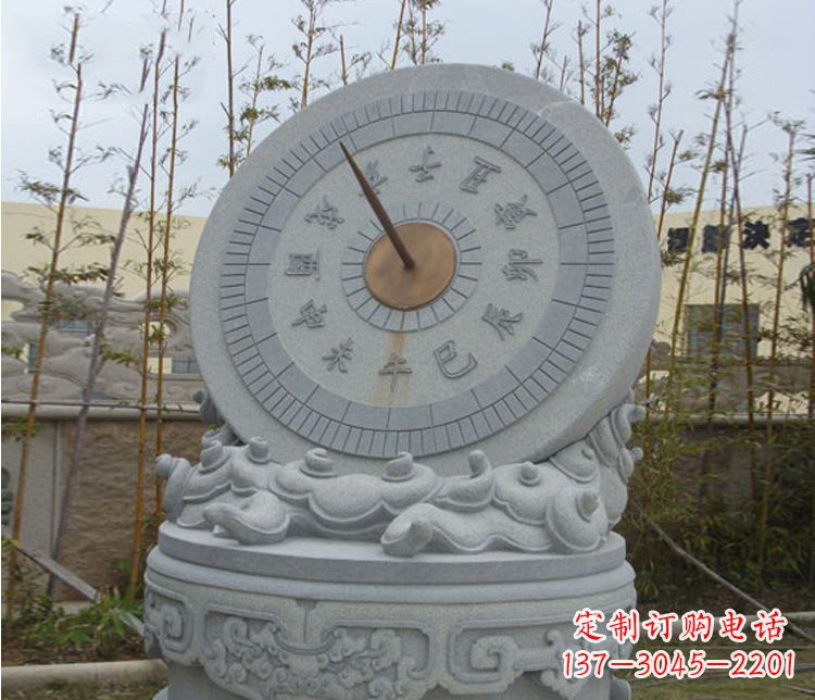 甘肃学校大理石日晷石雕 (5)