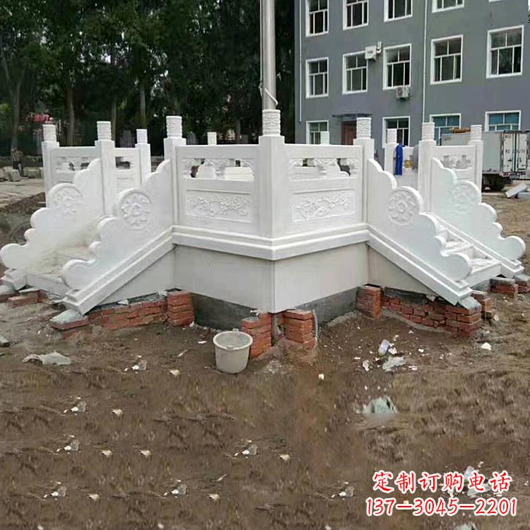 甘肃学校汉白玉升旗台石雕
