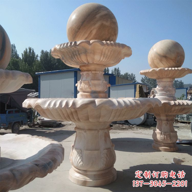 甘肃一米的喷泉石雕