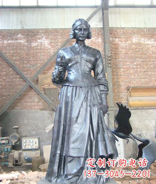 甘肃医院校园西方名人南丁格尔铜雕