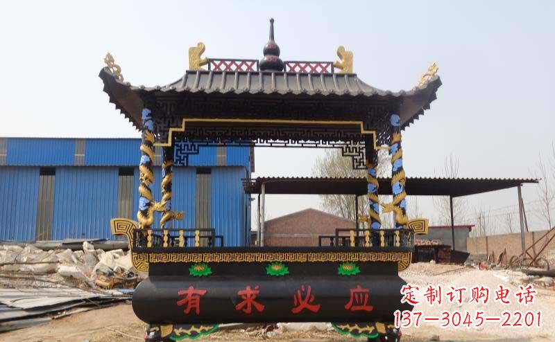甘肃有求必应香炉寺庙铜雕