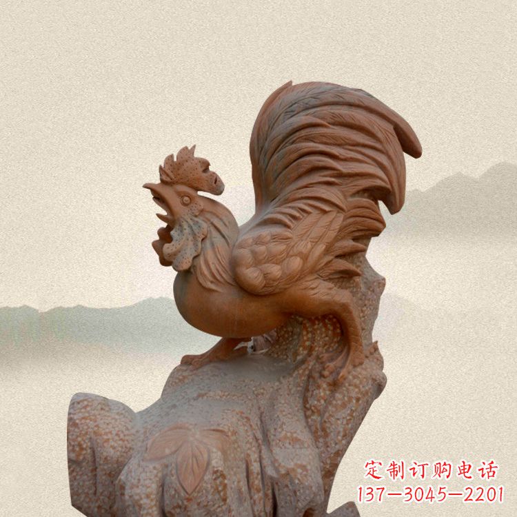 甘肃酉鸡景观石雕