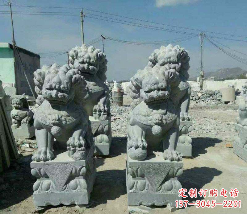 甘肃园林仿古狮子景观石雕