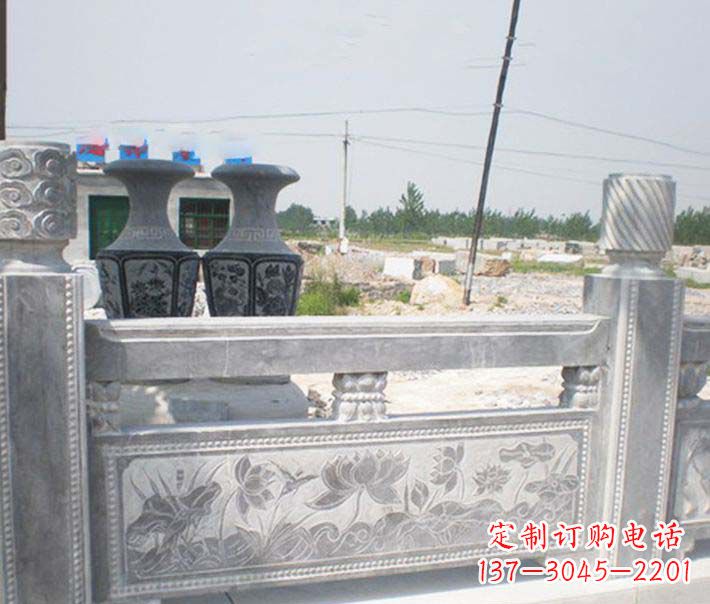 甘肃园林仿古石栏板景观石雕 (3)