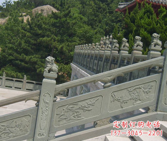 甘肃园林仿古石栏板景观石雕 (4)