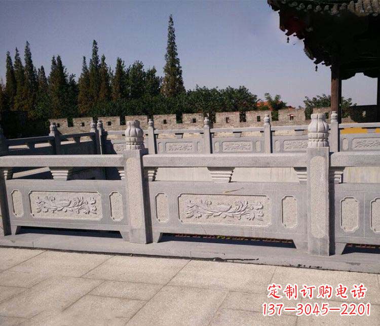 甘肃园林仿古石栏板景观石雕 (2)