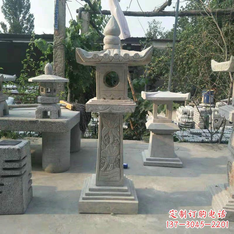 甘肃园林仿古做旧中式石灯