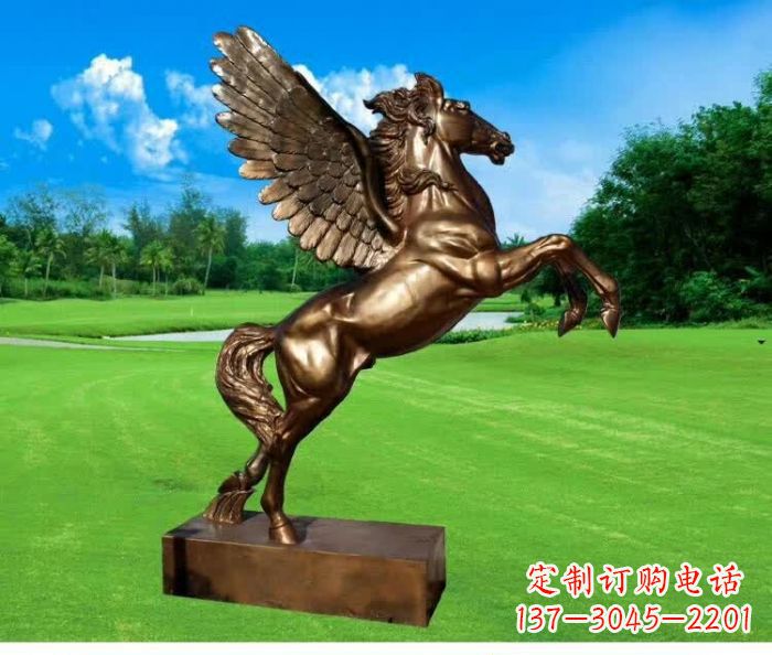 甘肃园林飞马铜雕 (2)