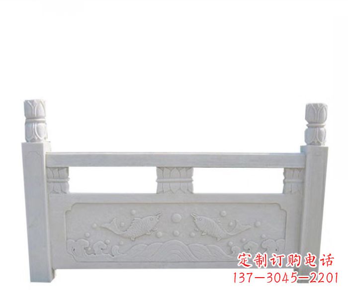 甘肃园林汉白玉石浮雕栏板