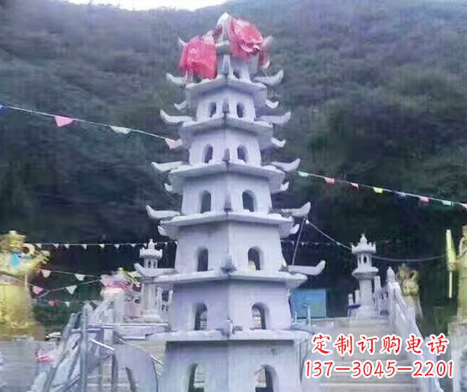 甘肃园林景观大理石宝塔石雕