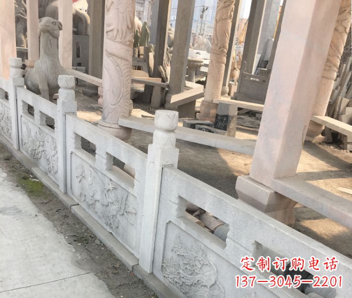 甘肃园林景观大理石浮雕栏板石雕