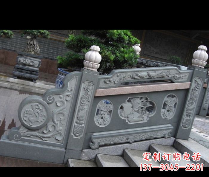 甘肃园林景观大理石栏板雕塑 (6)
