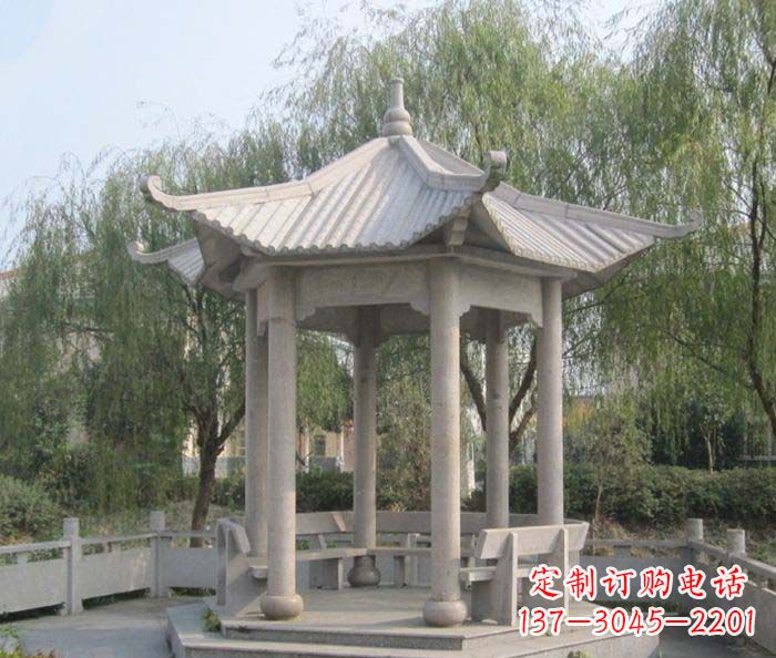 甘肃园林景观大理石凉亭石雕