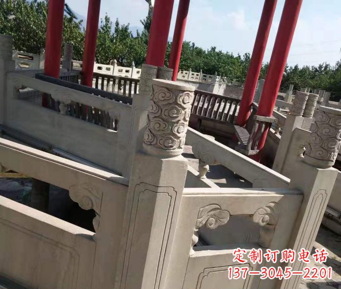 甘肃园林景观大理石桥栏板石雕 (3)