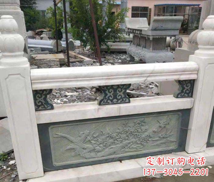 甘肃园林景观大理石桥栏板石雕 (2)