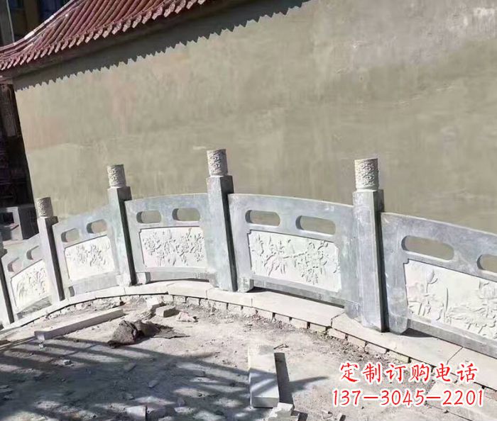 甘肃园林景观大理石桥栏板石雕 (5)
