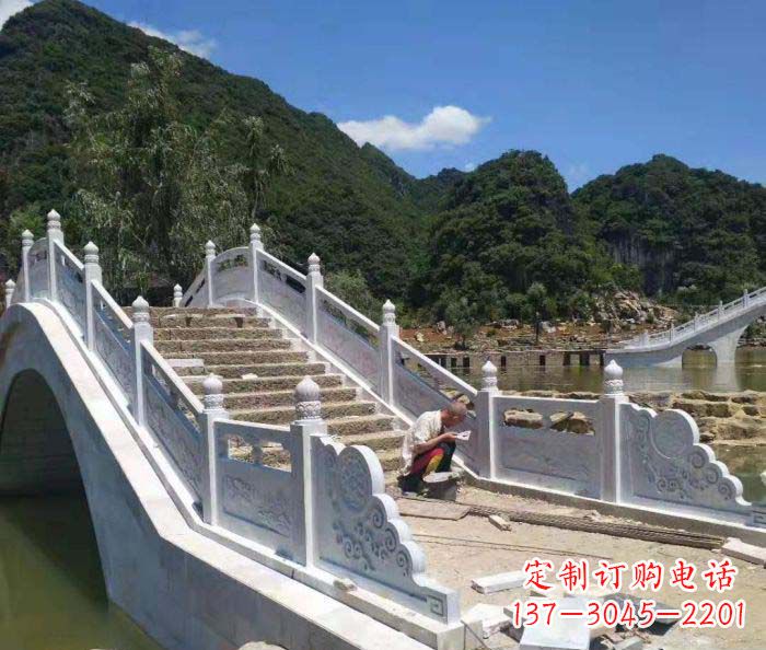 甘肃园林景观大理石桥栏板石雕_1