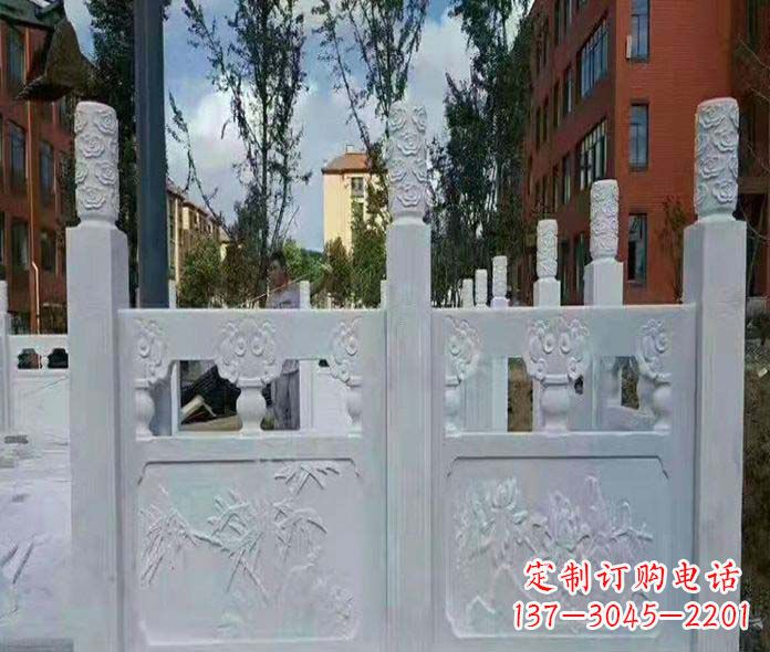甘肃园林景观大理石桥栏板石雕_2