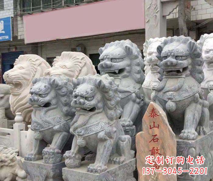 甘肃园林景观仿古狮子石雕