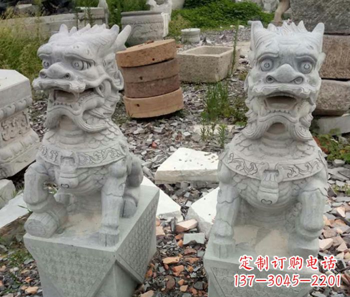 甘肃园林景观仿古麒麟石雕