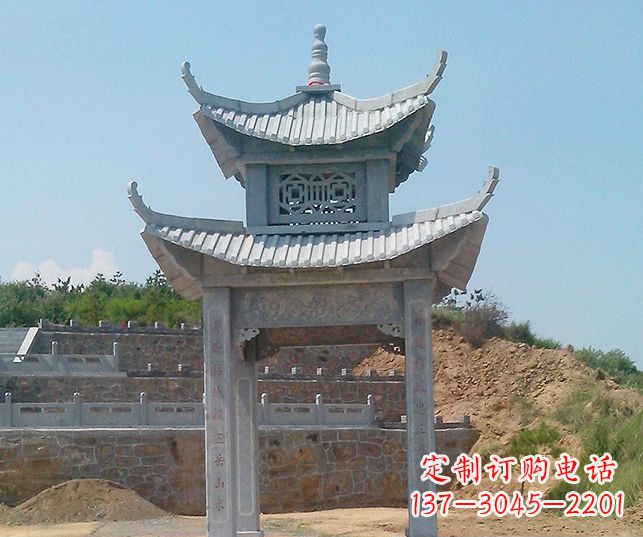 甘肃园林景观仿古石雕凉亭