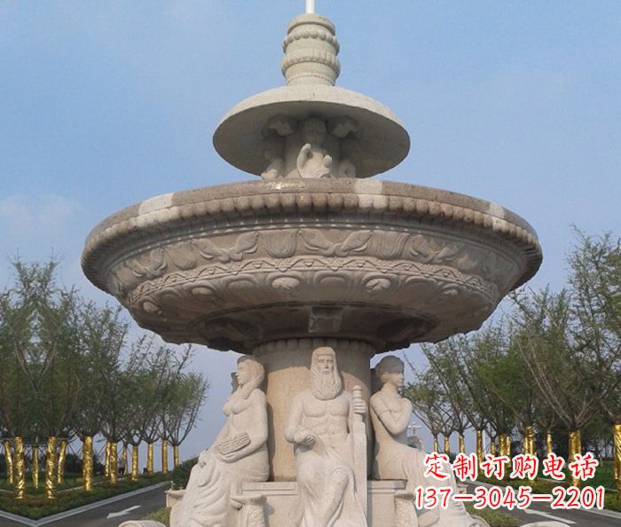 甘肃园林景观西方人物喷泉石雕 (2)