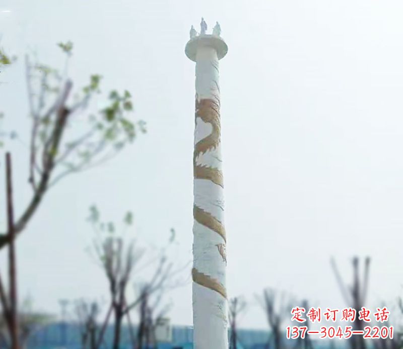 甘肃园林龙柱景观不锈钢