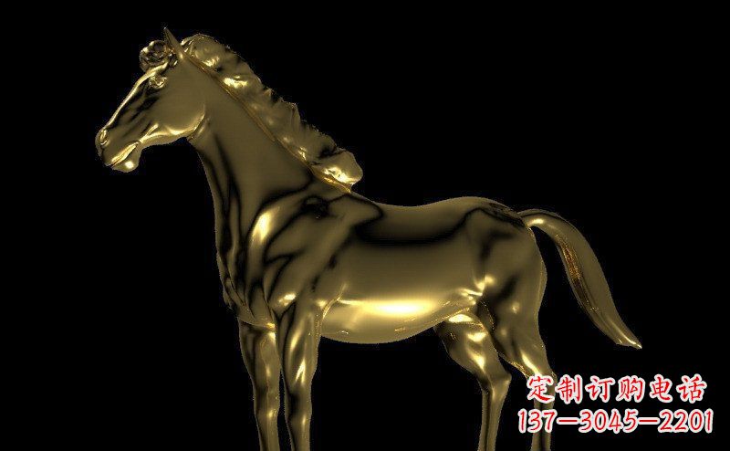 甘肃园林马动物景观铜雕