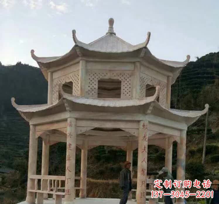 甘肃园林石雕凉亭