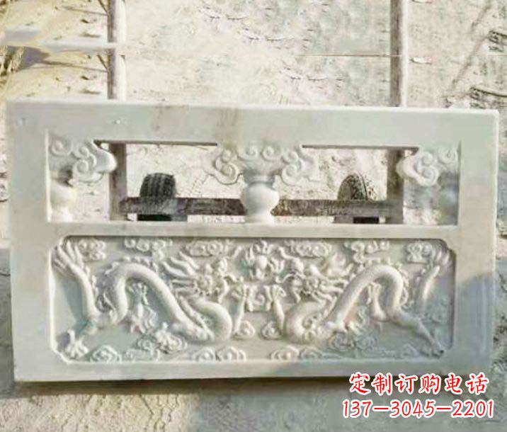 甘肃园林石浮雕栏板景观石雕
