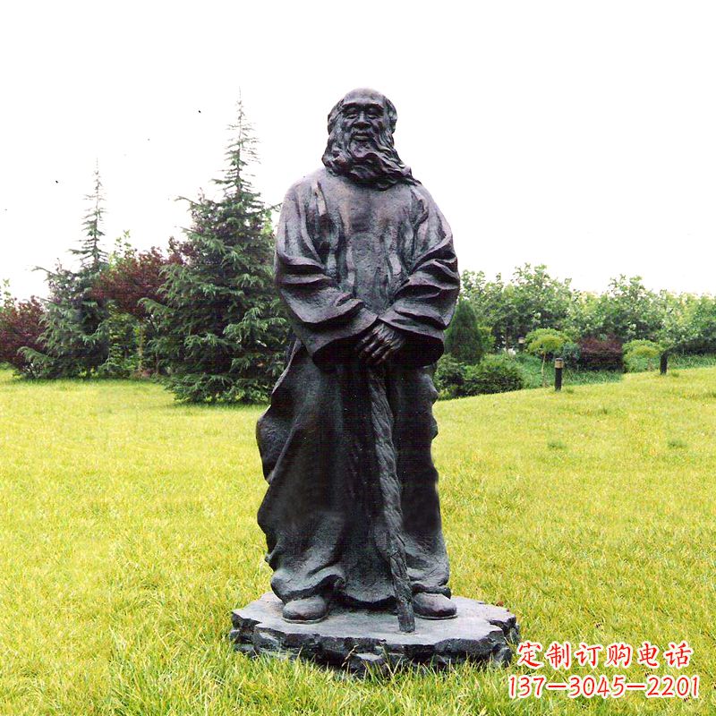 甘肃张大千铜雕像-公园近代名人著名人物雕塑