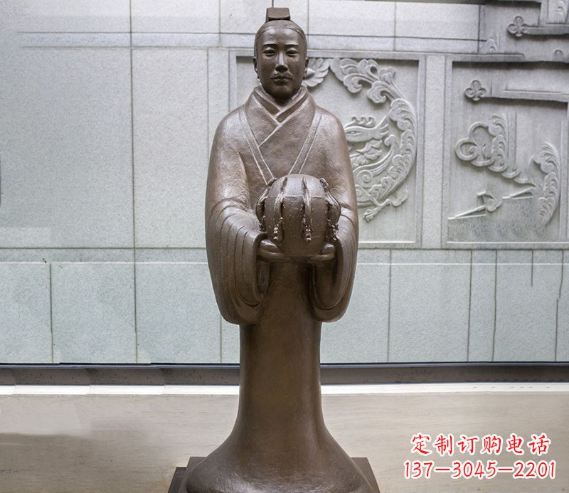 甘肃张衡科学家 人物铜雕