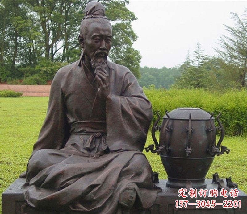 甘肃张衡科学家铜雕