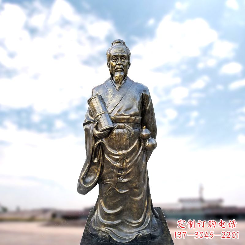 甘肃张仲景仿铜雕像