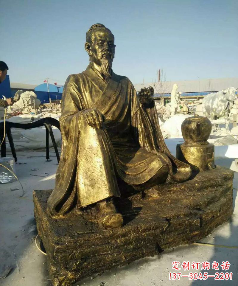 甘肃张仲景人物铜雕