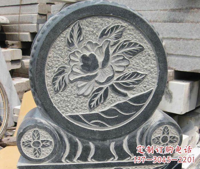 甘肃招财抱鼓石仿古石门墩