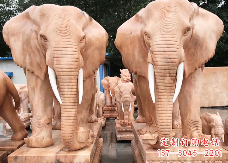 甘肃招财大象石雕
