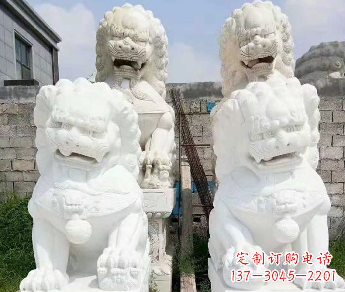 甘肃招财动物汉白玉狮子石雕