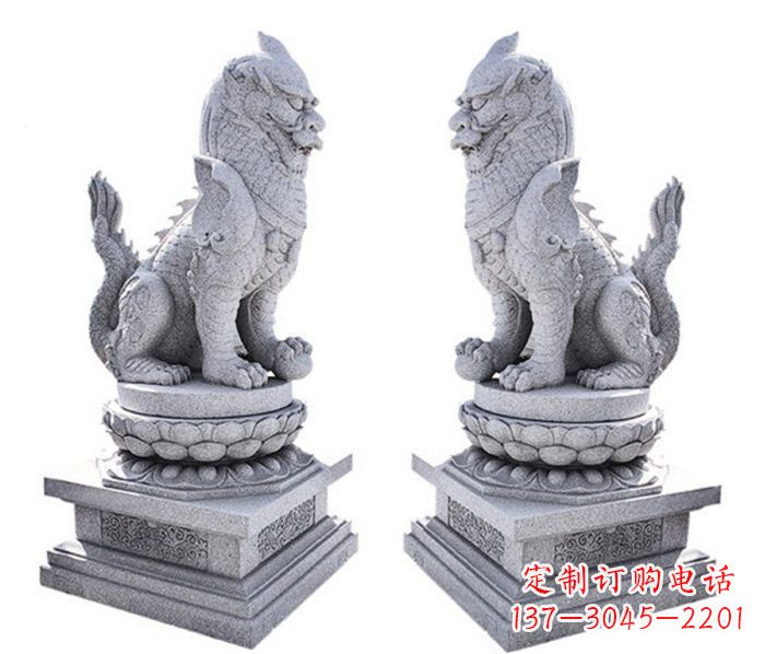 甘肃招财神兽麒麟石雕
