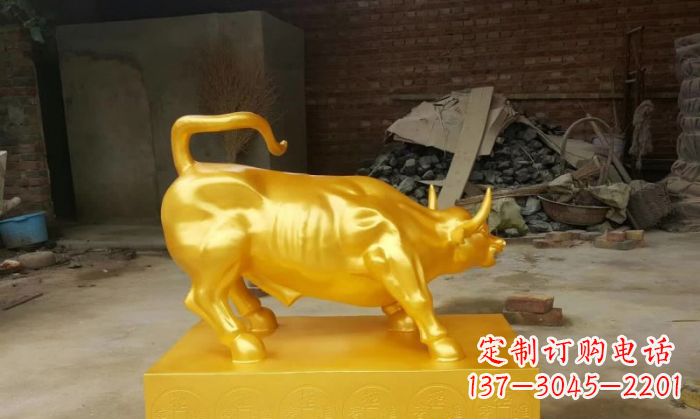 甘肃招财铜牛雕塑 (2)