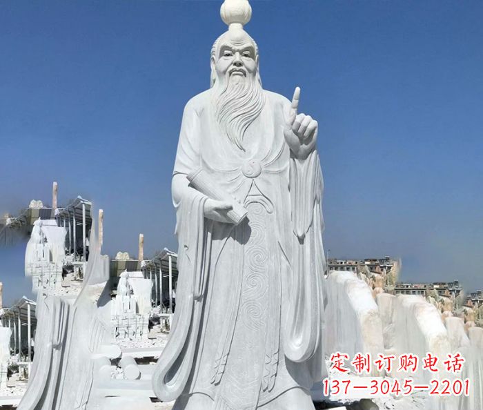 甘肃中国春秋时代思想家老子石雕