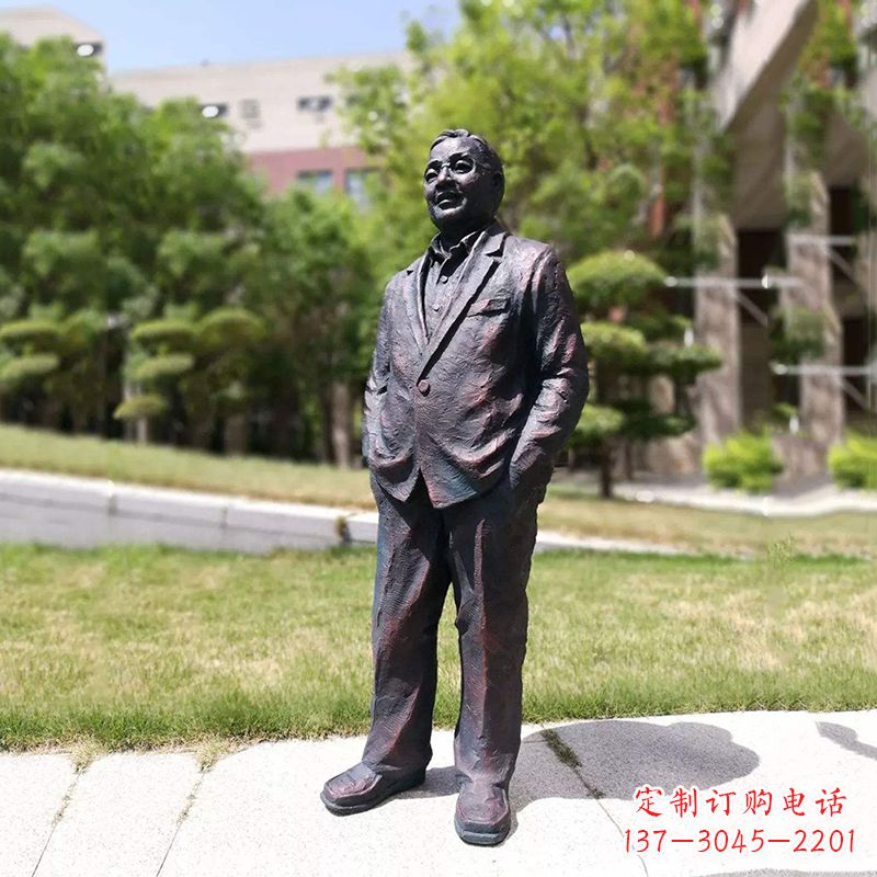 甘肃中国当代著名数学家铸铜华罗庚雕塑