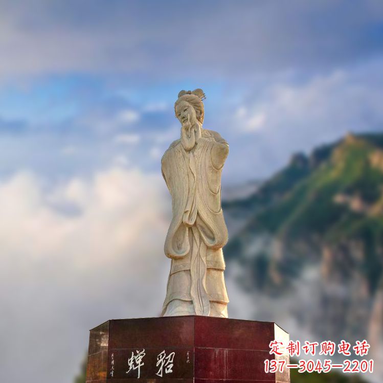 甘肃中国古代四大美女之貂蝉景观石雕