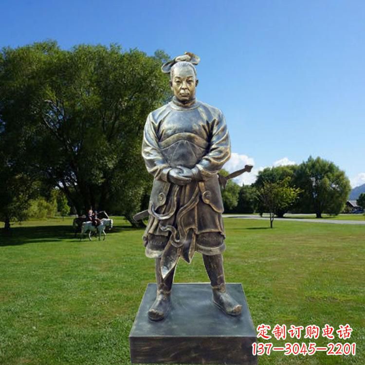 甘肃中国汉初三杰之韩信仿铜雕像